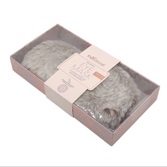 TheraWell Relaxing Faux Fur Eye Mask | Lavender Scented | Heat & Cold Therapy - Picture 4 of 4